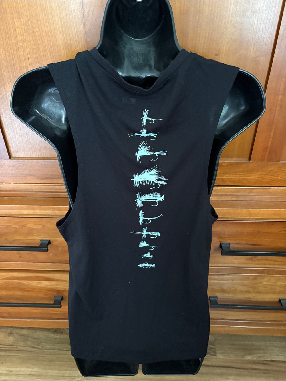 Rep your wild Black Women's Sleeveless Graphic Tank Top fishing